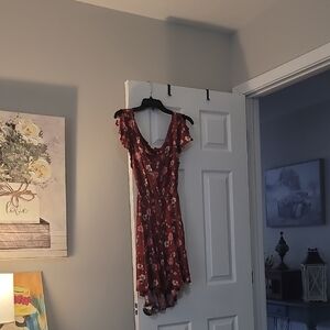 Emerald Sundae Red Floral Dress